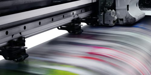 Large,Printer,Format,Inkjet,Working
